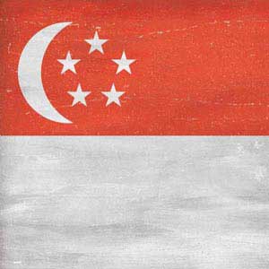 Singapore Flag Distressed PlayStation 4 Gold Wireless Headset Skin